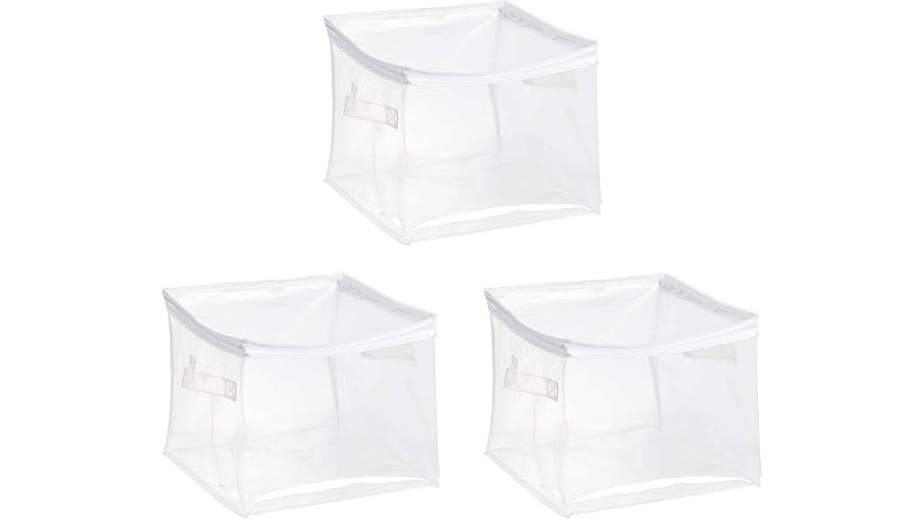 clear zippered organizers 3 pack