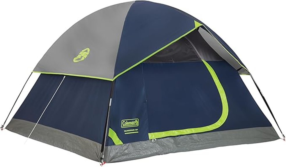 coleman sundome camping tent