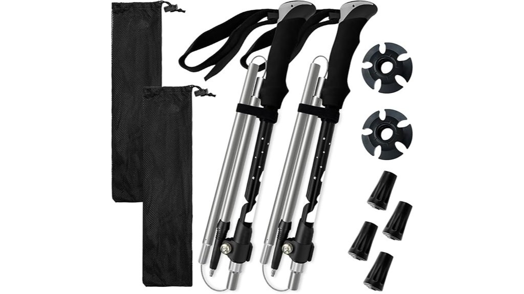 collapsible adjustable aluminum hiking poles