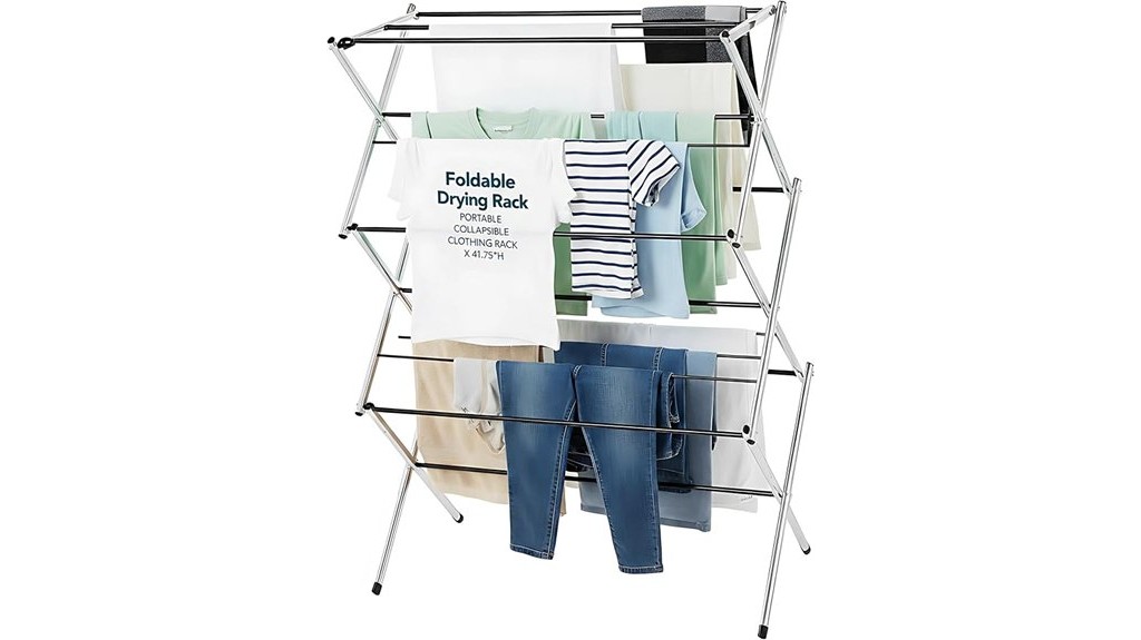 collapsible portable clothing drying rack