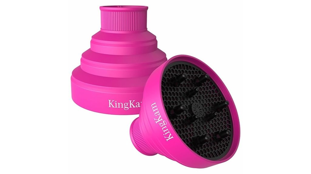 collapsible silicone pink hair dryer