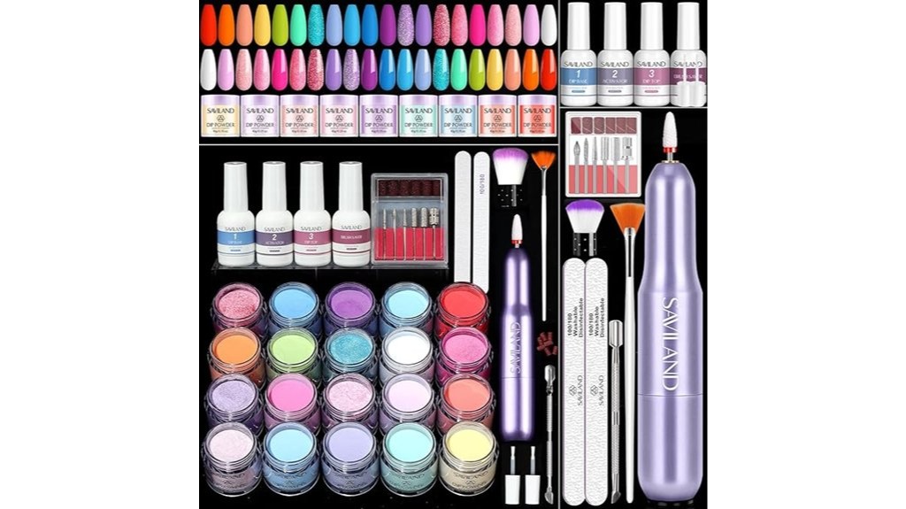 colorful dip powder nail starter kit