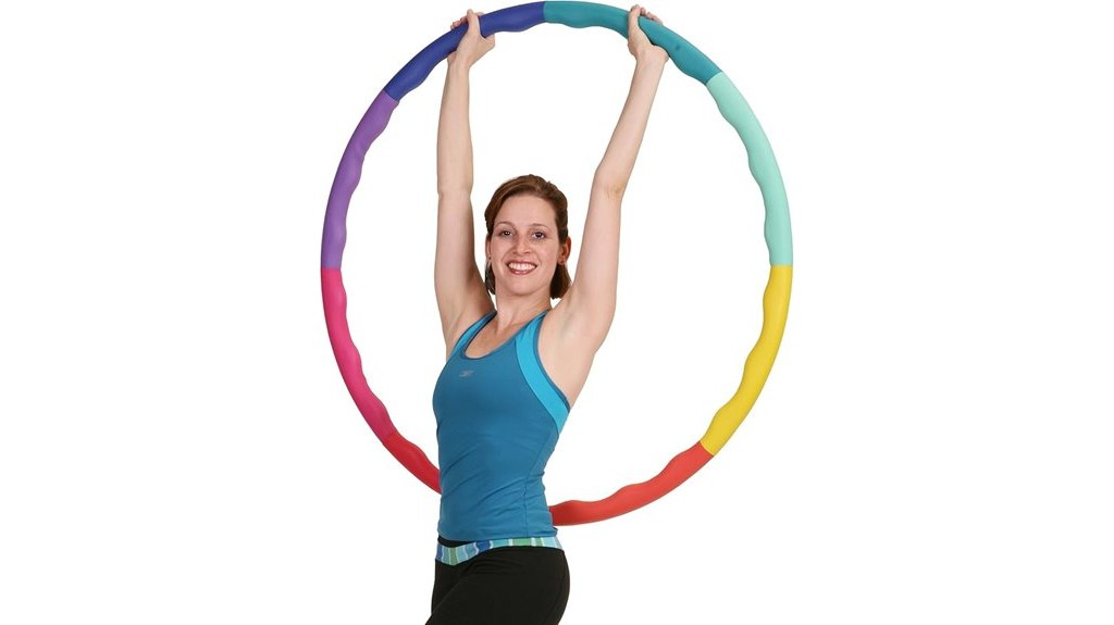 colorful weighted large hula hoop