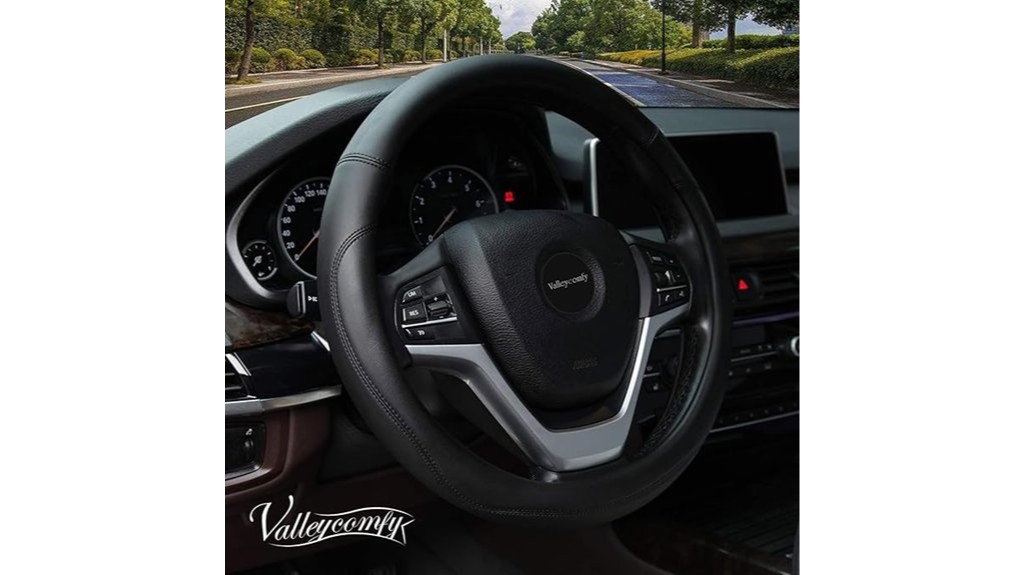 comfortable universal microfiber leather steering cover