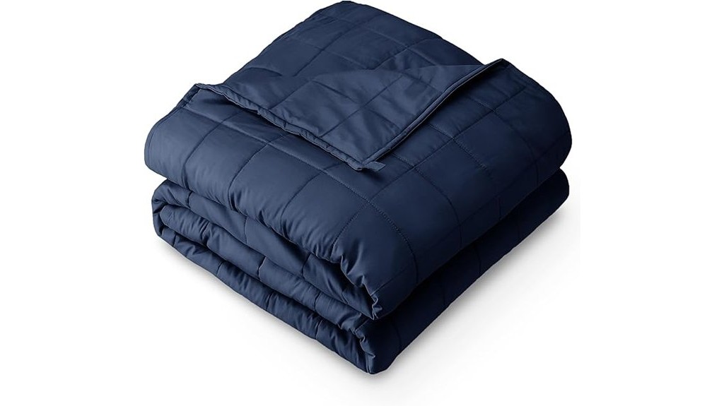 comfortable weighted dark blue blanket