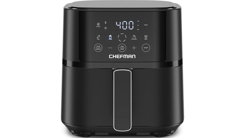 compact black air fryer