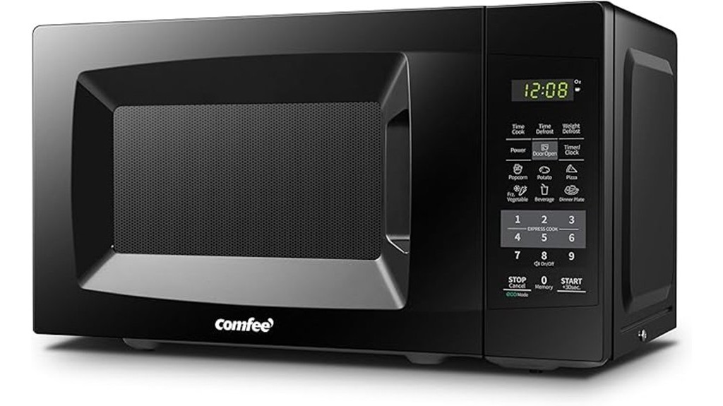 compact countertop black microwave oven