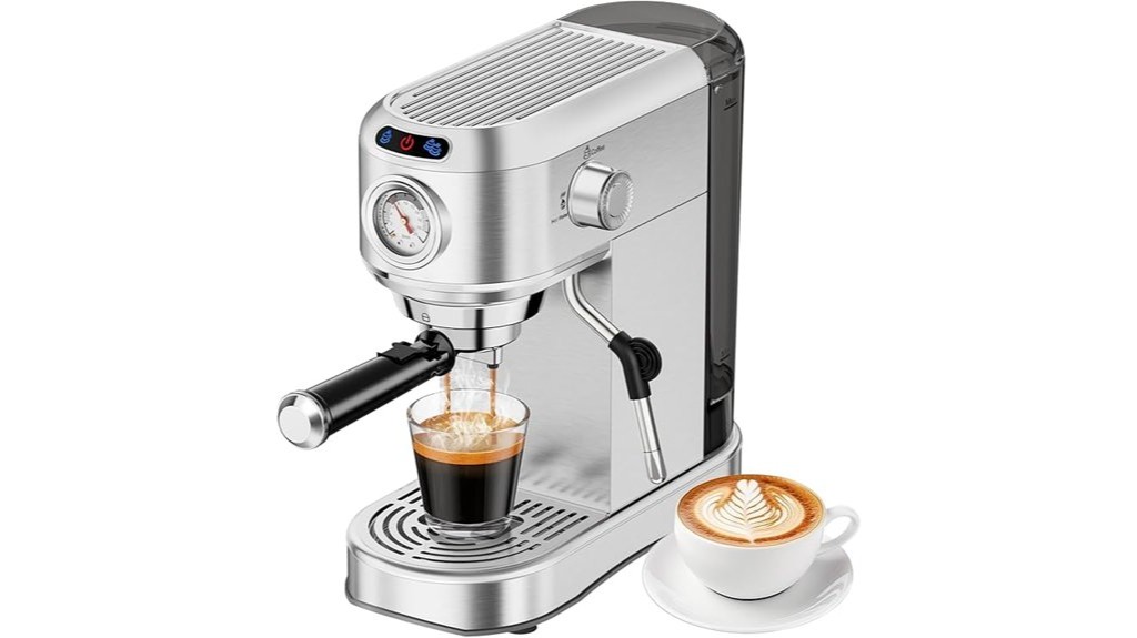 compact espresso maker 20 bar pressure
