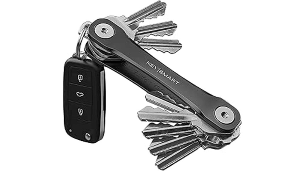 compact key organizer holds eight keys