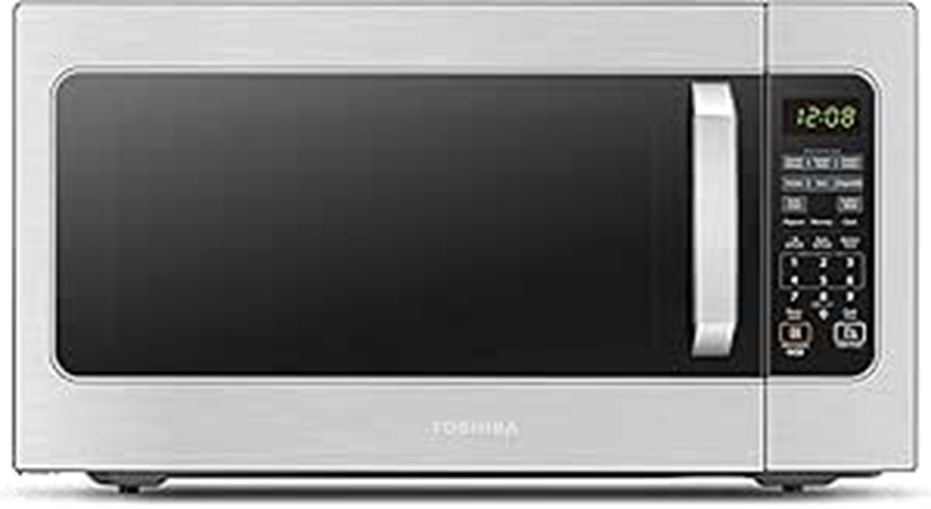 compact stainless steel microwave oven