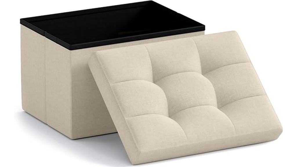 compact storage furniture ottoman