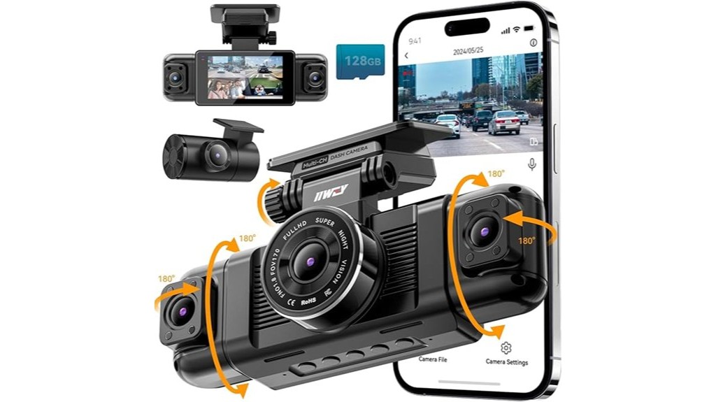 comprehensive 360 dashcam with wifi control