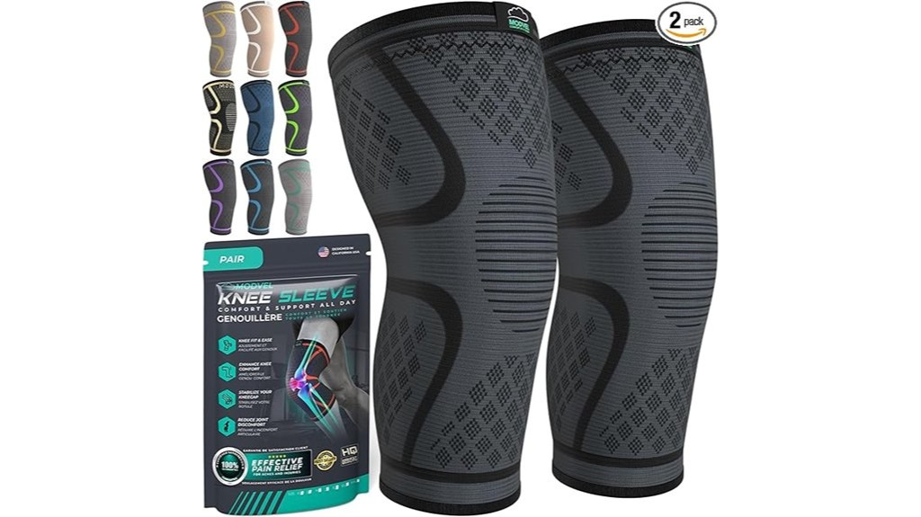 compression knee brace 2 pack women and men