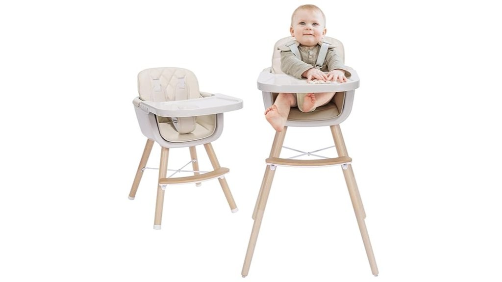 convertible wooden highchair multipurpose design