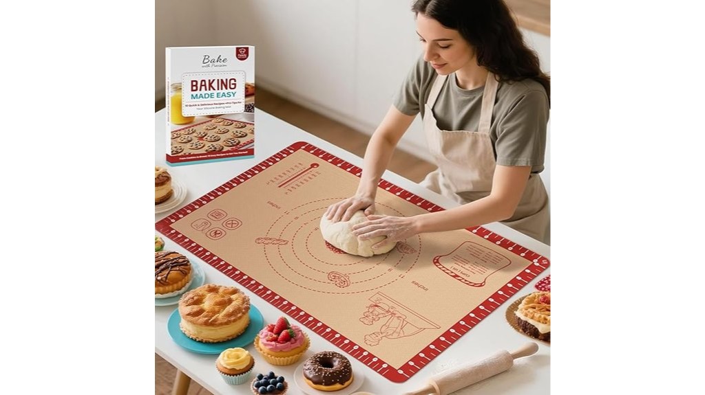 cooking recipes on silicone mat