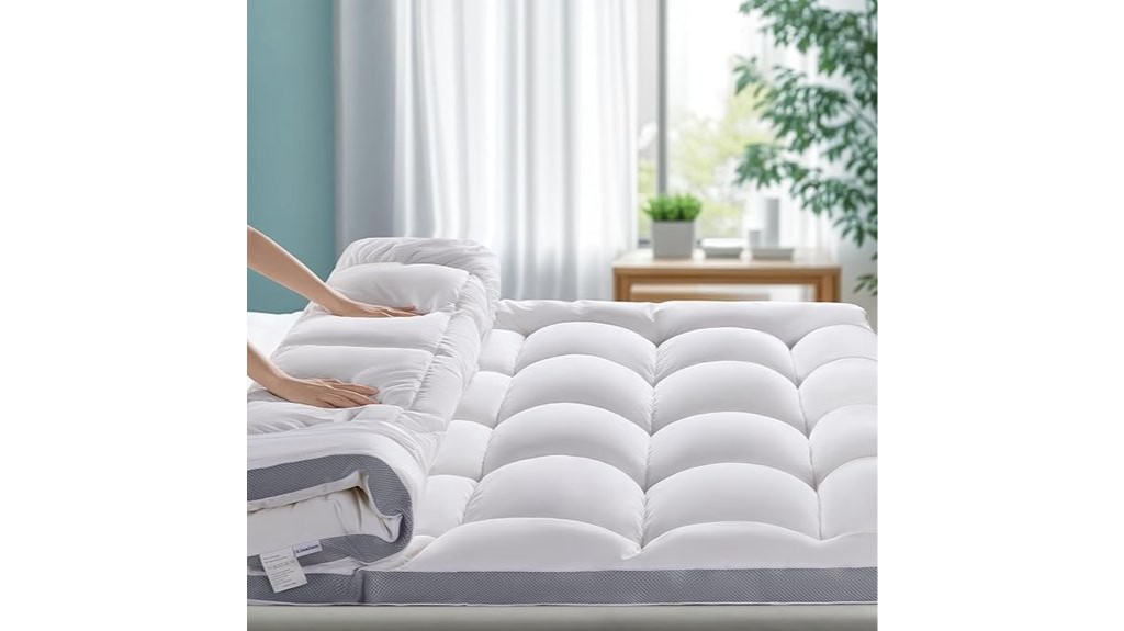 cooling gel infused 1700gsm mattress topper