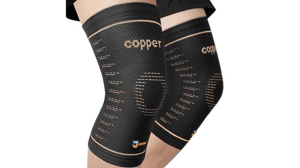 copper knee braces unisex pack