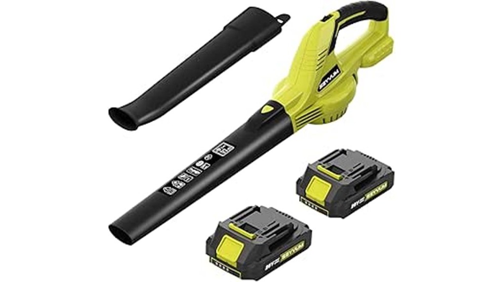 cordless 20v 2 0ah battery leaf blower