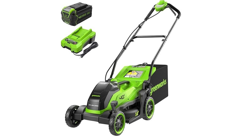 cordless brushless 40v 14 inch lawnmower