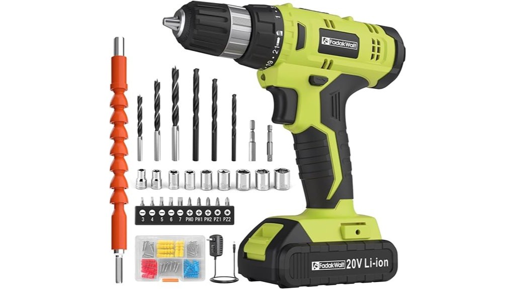 cordless drill with battery accessories