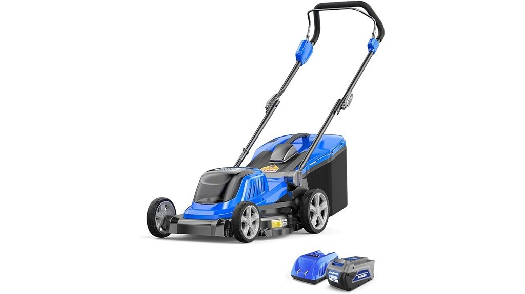 cordless electric mower with 18 inch width