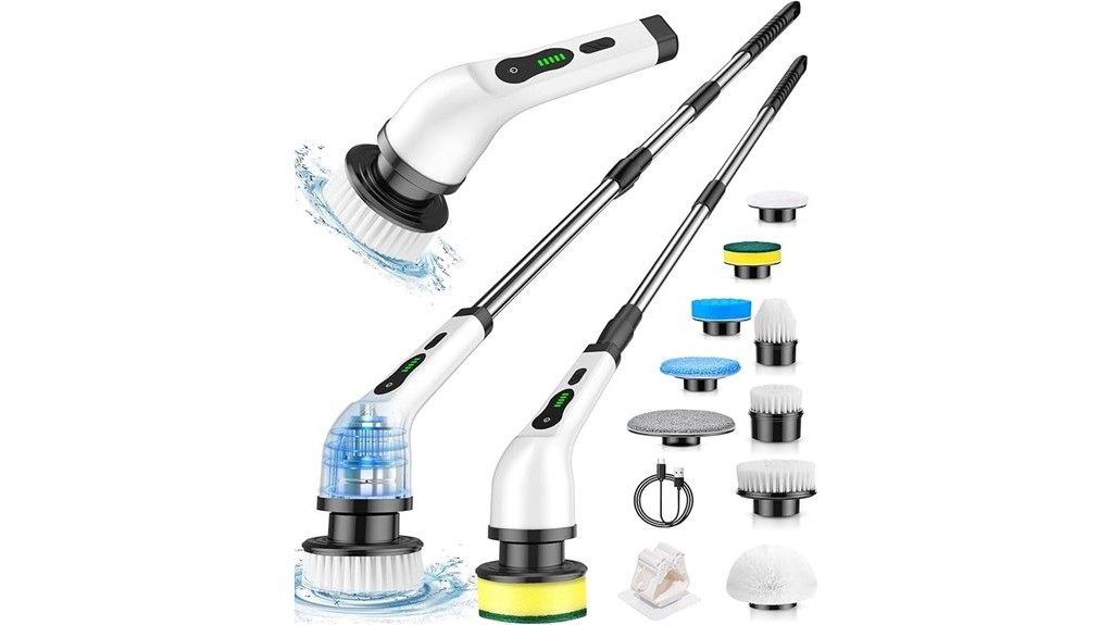 cordless electric spin scrubbing brush