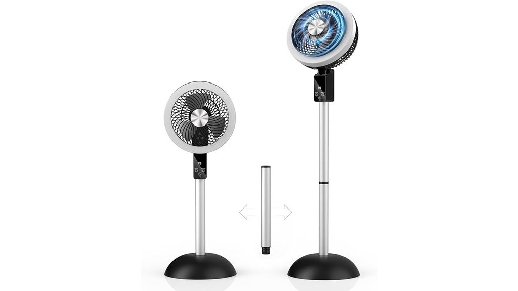 cordless rechargeable portable standing fan