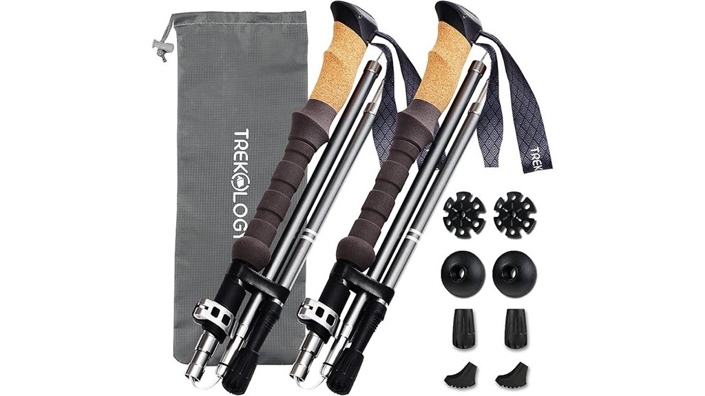 cork gripped trekking poles
