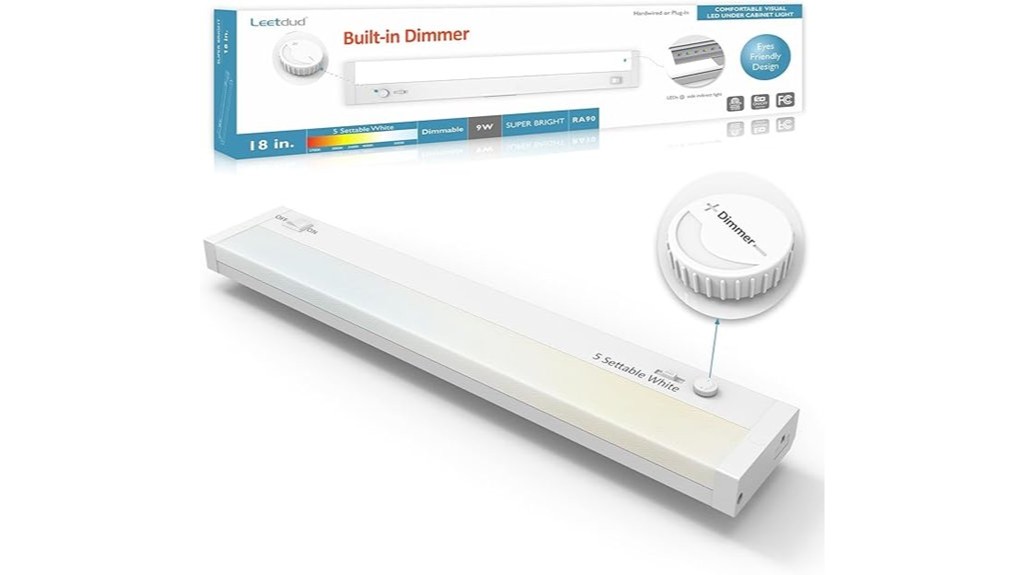 counter lighting with dimmer control