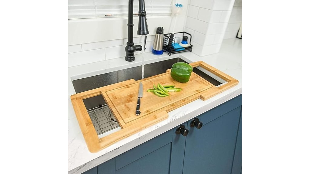 countertop cutting board over sink