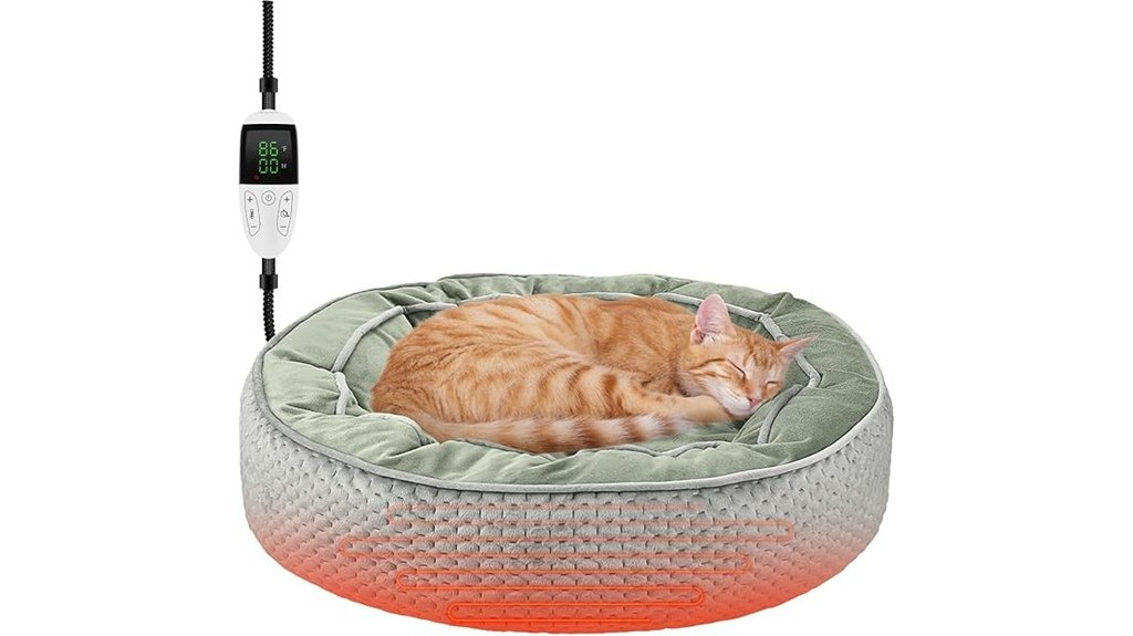 cozy electric heated cat bed