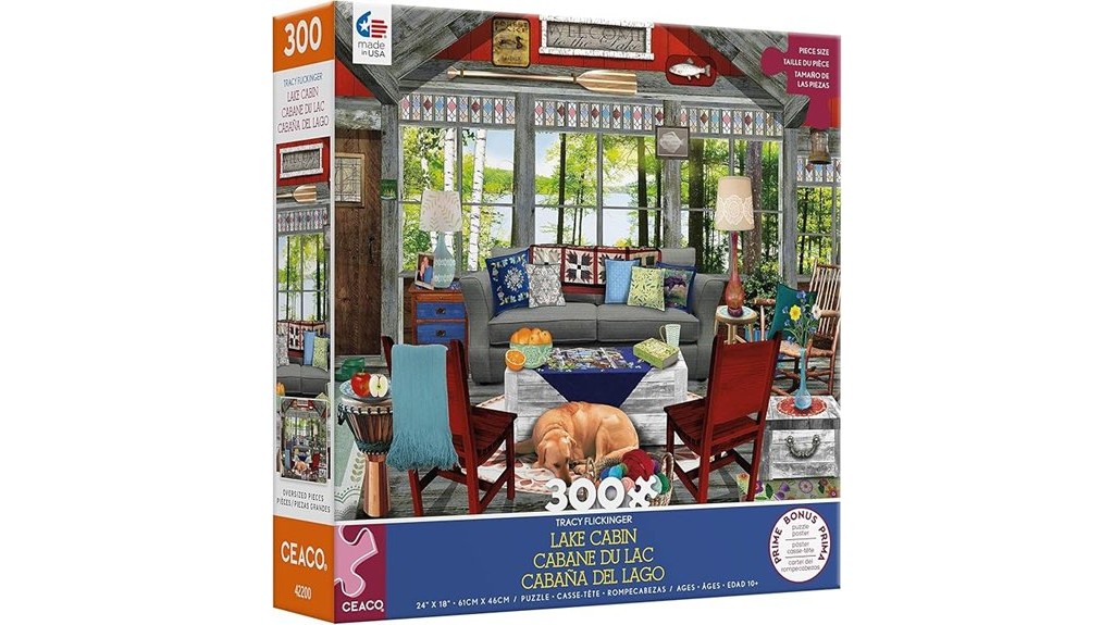 cozy lakeside cabin puzzle