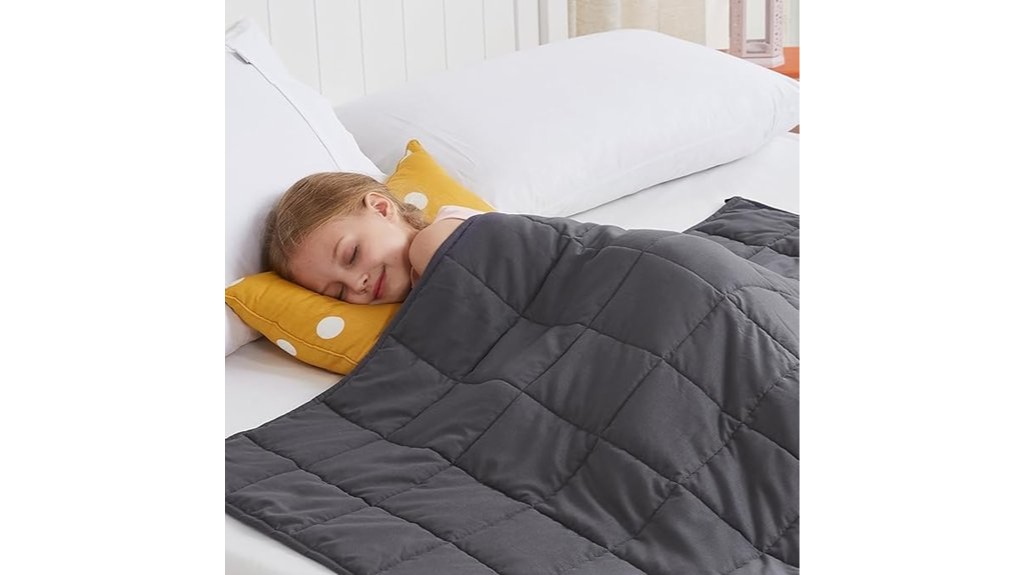 cozy weighted grey blanket