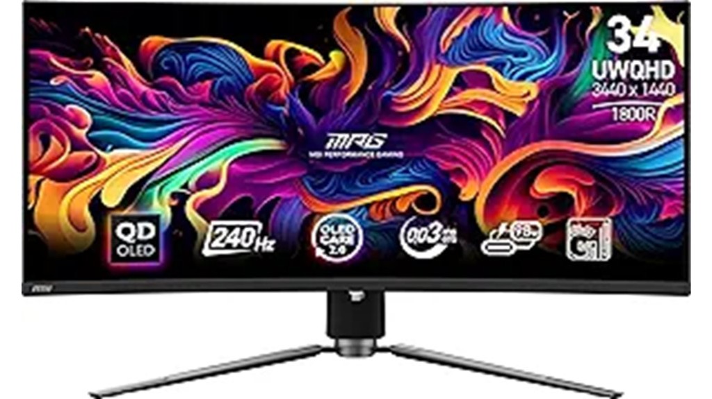 curved ultra wide oled gaming monitor