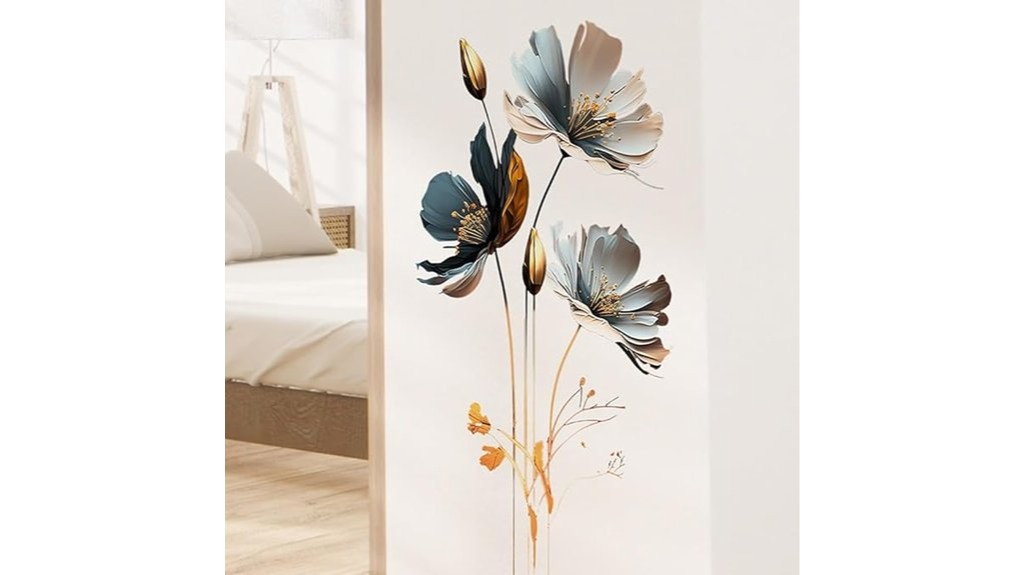 decorative 3d floral wall stickers