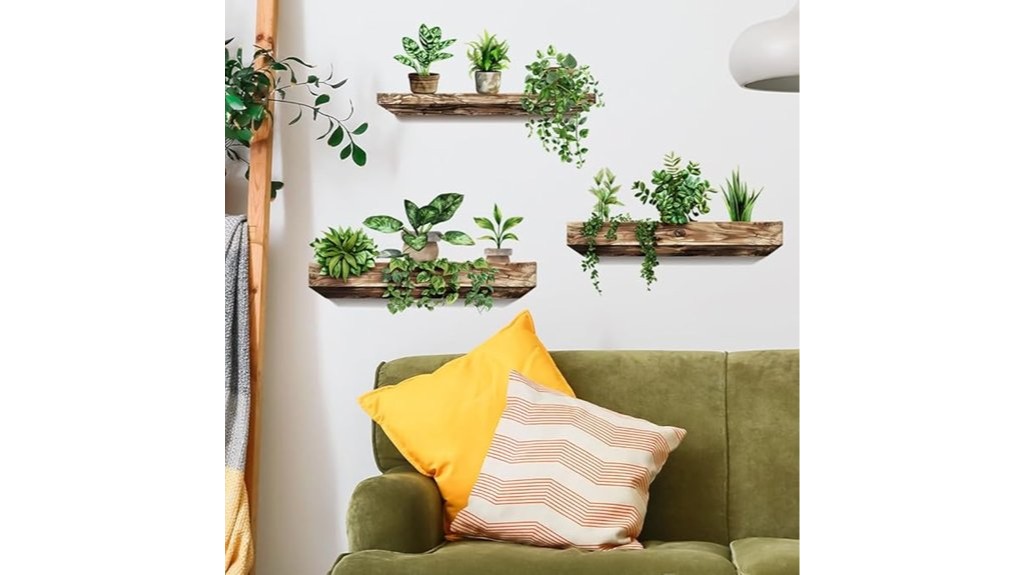decorative 3d potted plant stickers