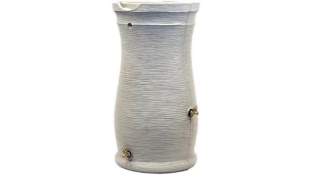decorative sandstone rain barrel