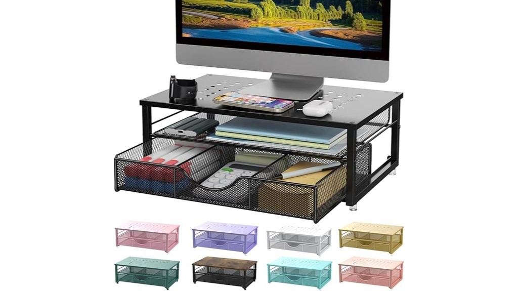 desk organizer with monitor stand