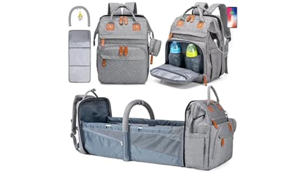 diaper bag backpack with changing station