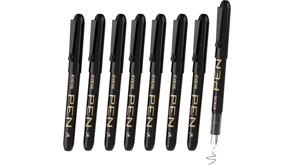disposable fountain pens black fine point