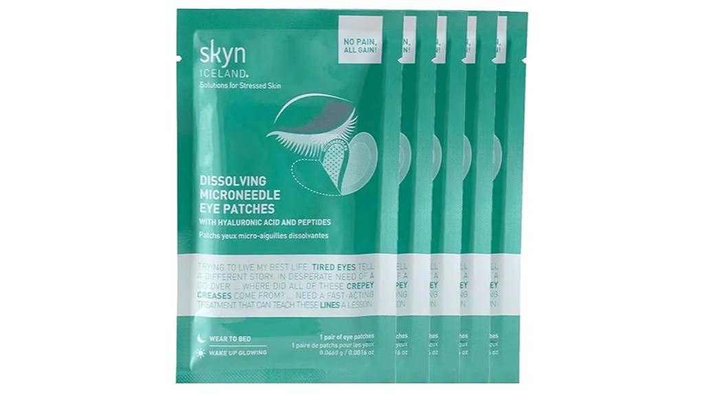 dissolving eye rejuvenating microneedle patches