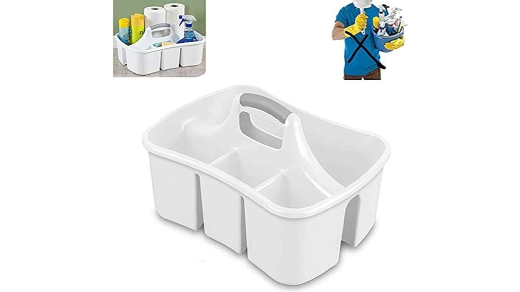 divided compartment cleaning caddy