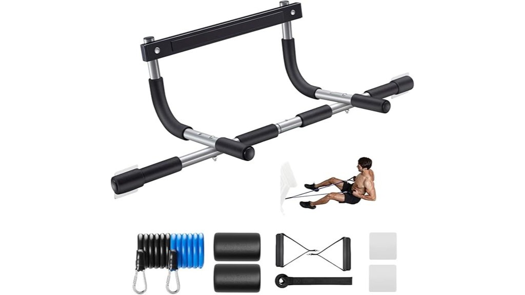 doorway mounted pull up strength training bar