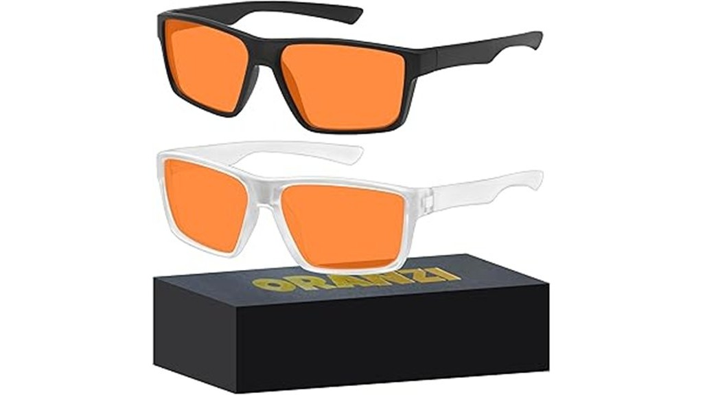 dual blue blocking eyeglass pair