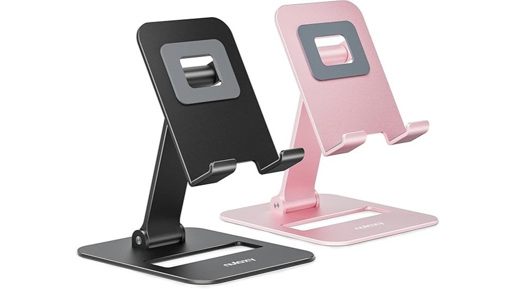 dual folding cell phone stand