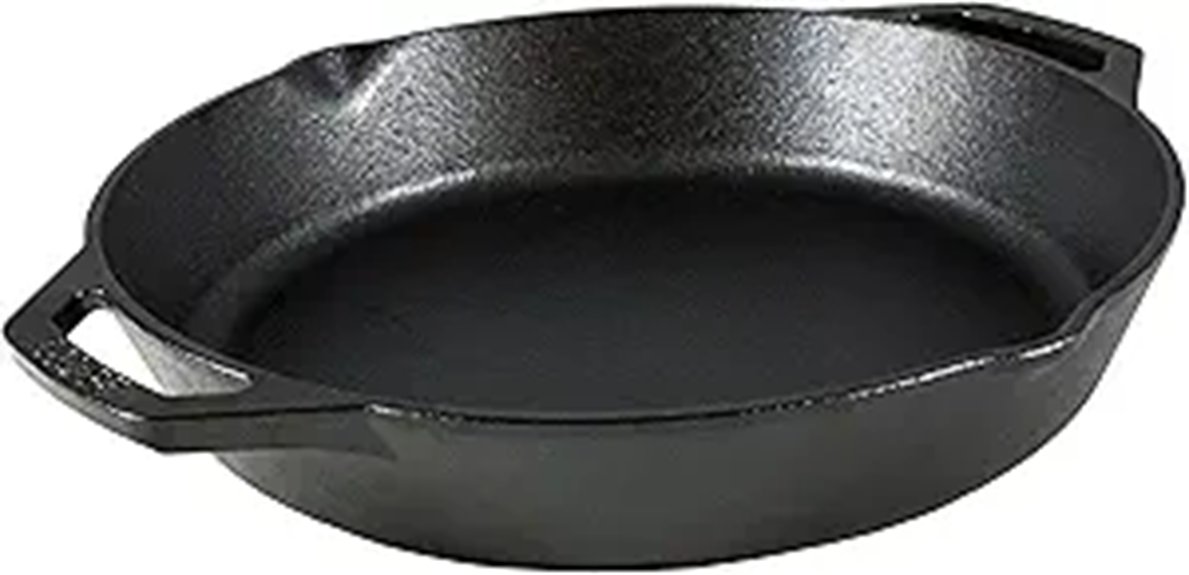 durable cast iron cooking skillet