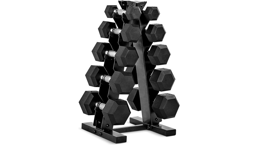 durable hex dumbbell weight set