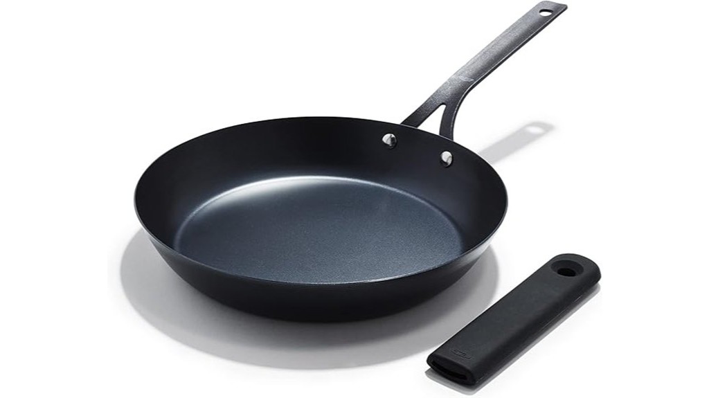 durable obsidian coated carbon steel skillet