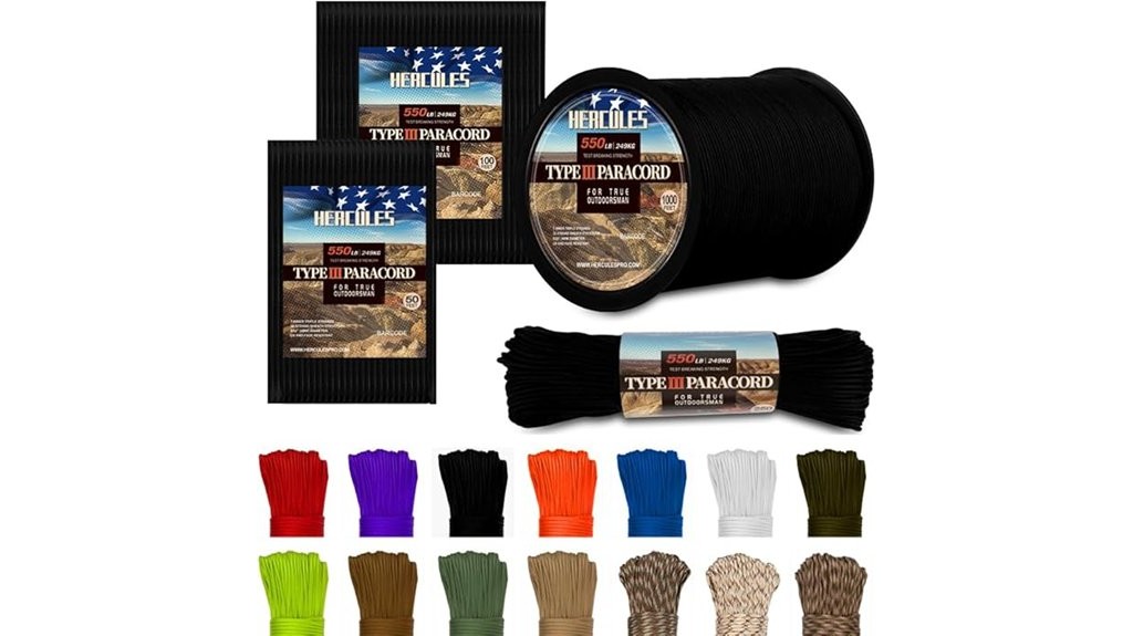 durable parachute cord rope