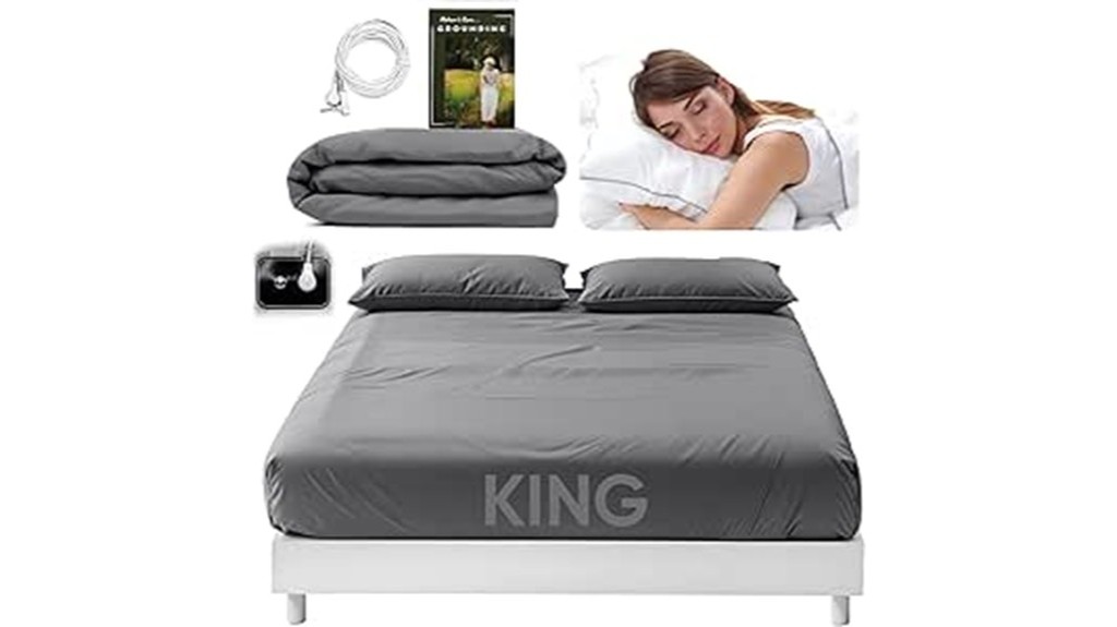 earthing grounding sheets king size grey
